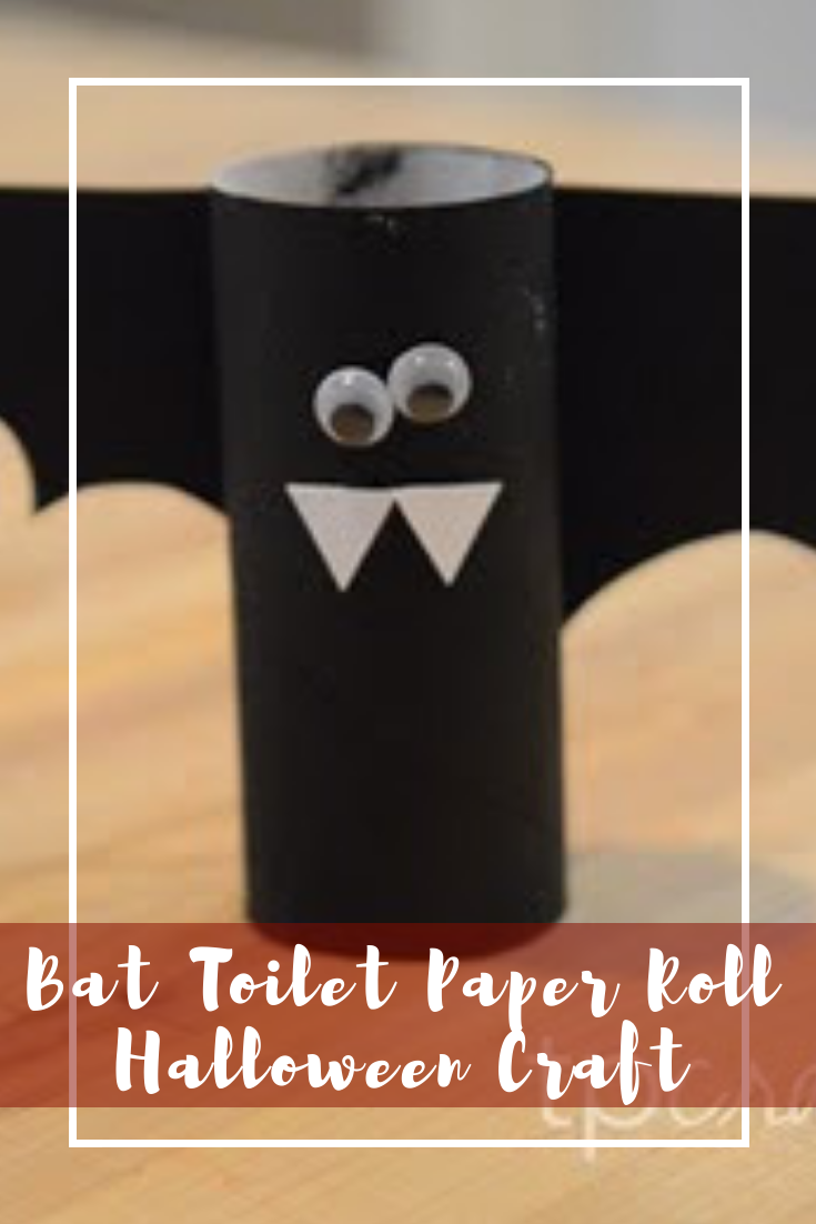Bat Toilet Paper Roll Halloween Craft for Kids
