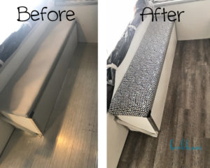 Before and after pop up camper flooring!