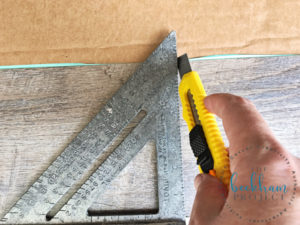 Cutting flooring for a pop up camper