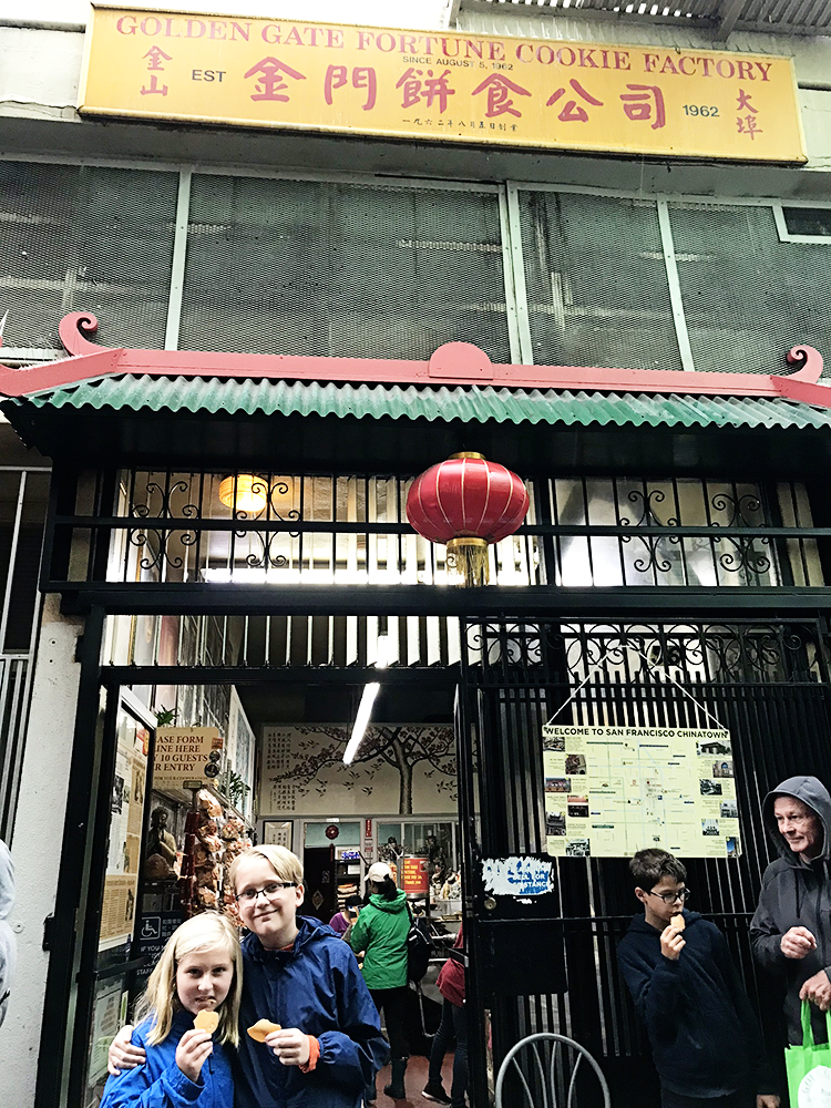 The Golden Gate Fortune Cookie Factory in San Francisco Chinatown