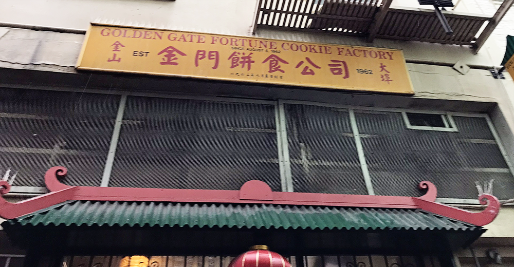 The Golden Gate Fortune Cookie Factory in San Francisco Chinatown