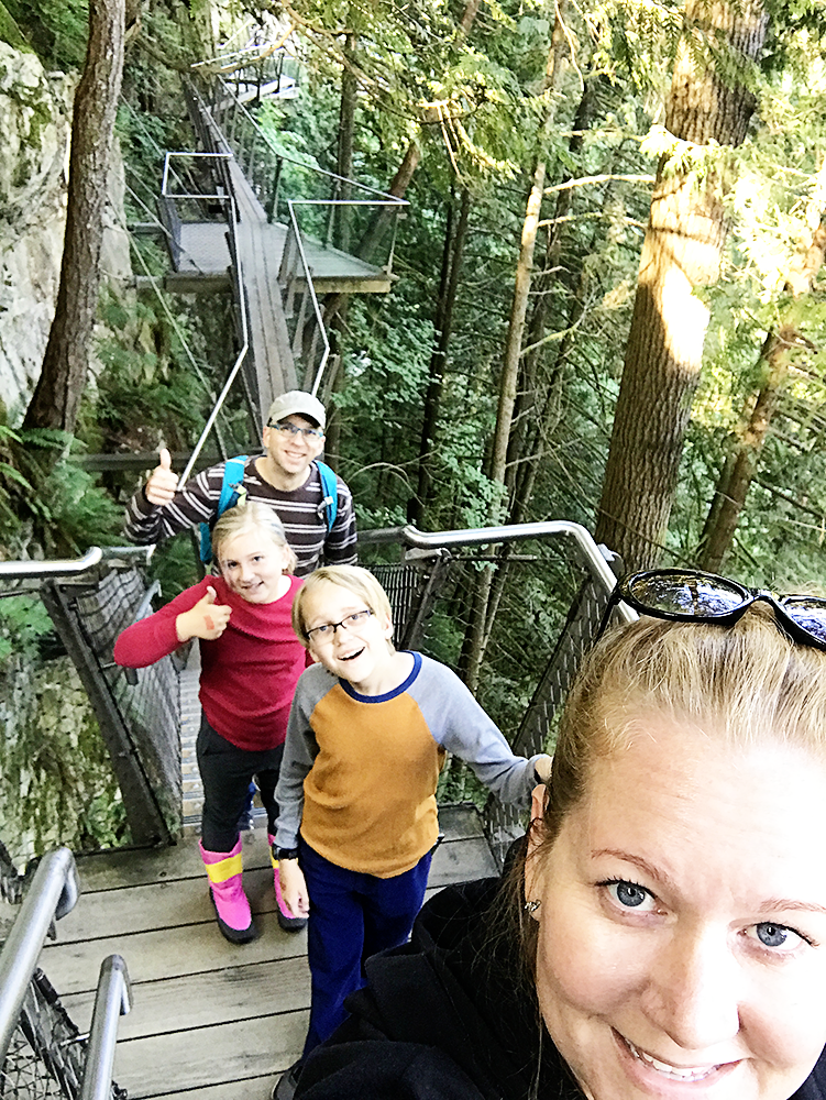 Visiting Vancouver with Kids - the Capilano Suspension Bridge Park