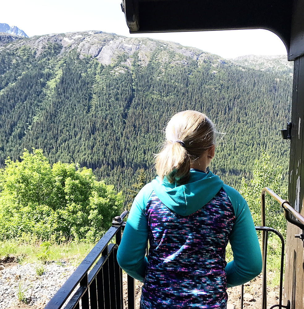 Riding the White Pass & Yukon Route Railroad in Skagway, Alaska. One of the best excursions for your Alaska cruise!