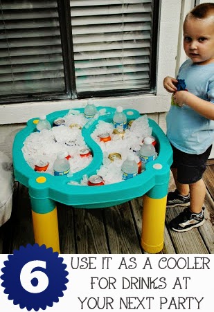 Use It as A Cooler For Drinks at Your Next Party {10 Fun Things to Do with Your Water Table}