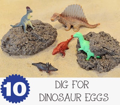 Dig For Dinosaur Eggs {10 Fun Things to Do with Your Water Table}