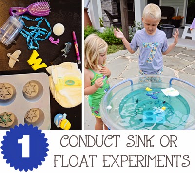 Conduct Sink or Float Experiments {10 Fun Things to Do with Your Sand & Water Table}