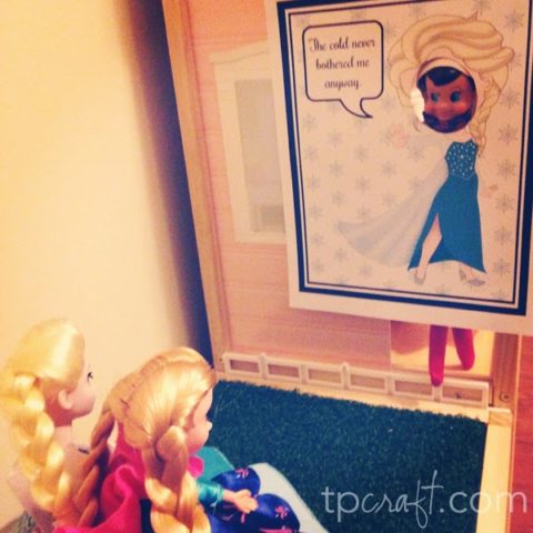 Elf on the Shelf {Elfie as Elsa}