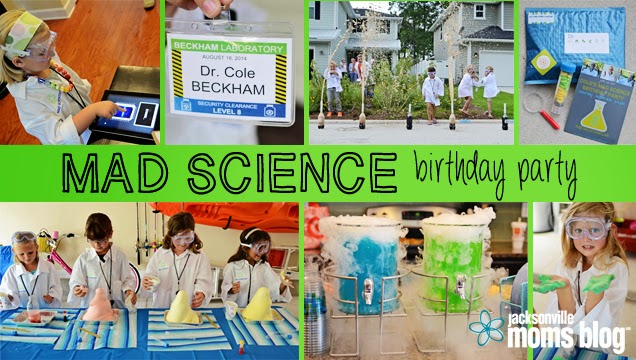 Kid Lab Coats and Goggles for a Mad Science Party