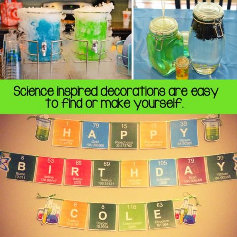 Mad Science Party Decorations and Details