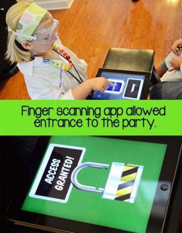 Finger Scanning App for Mad Science Party