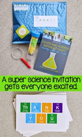 Mad Science Birthday Party Invitations