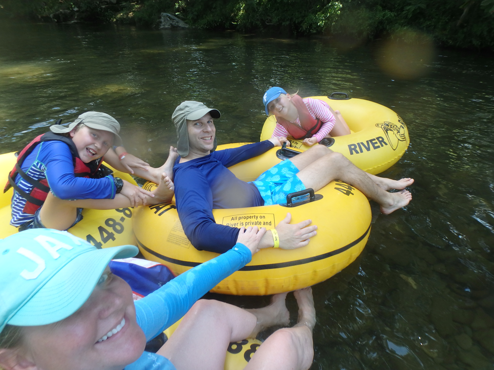 Deflated River Rat Float Tubing Smoky Mountains with River Rat - The Beckham Project