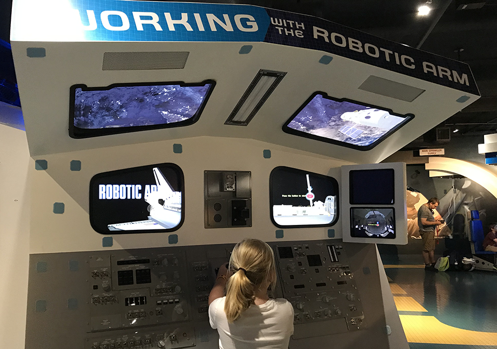 Interactive Technology at Kennedy Space Center with Kids in Orlando Florida